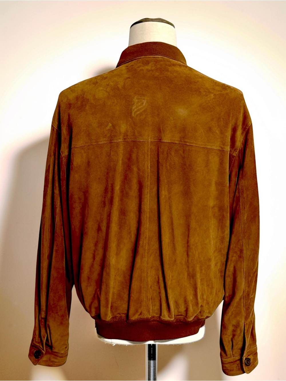Sulka Men’s Brown Suede Leather Bomber Jacket | Size 44 | Luxury | Zip Front - Picture 4 of 16